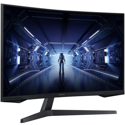 Samsung Odyssey Curved Gaming Monitor 2021 Model, 32 inch, WQHD 2560x1440p & HDR 10 resolution 144 Hz, 1Ms response time, AMD FreeSync, black [Energy Class G]