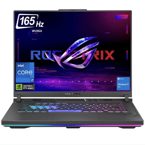 ASUS ROG Strix G16 Gaming Laptop, 16" WUXGA 165Hz, GeForce RTX 4060 140W, 13th Gen Intel 14-Core i7-13650HX, 64GB DDR5, 2TB PCIe SSD, TB 4, 4-Zone RGB, WiFi 6E, US Version KB, Win 11 Pro