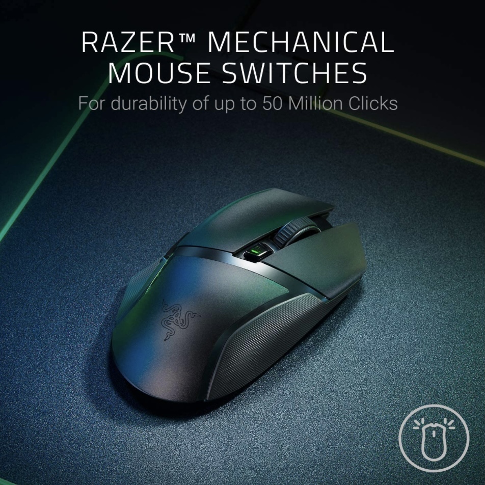 Razer Basilisk X Hyperspeed Wireless Gaming Mouse, Black - Image 2