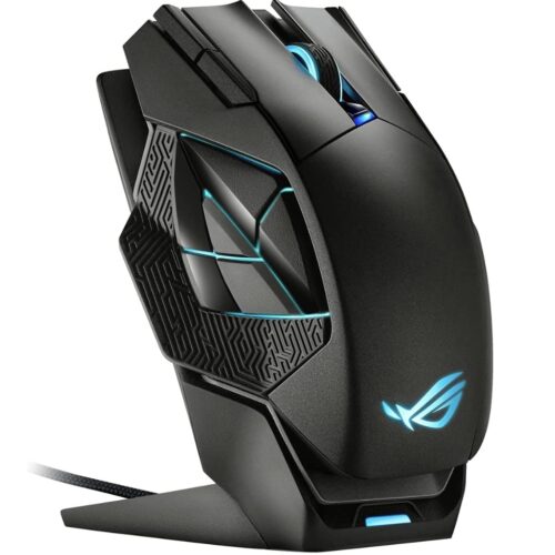 ASUS ROG Spatha X Gaming Mouse (Wireless, Wired, Magnetic Charging Station, 12 Programmable Buttons, 19,000 dpi, Aura Sync)