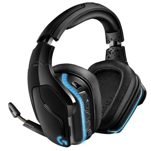 Logitech G935 Wireless Gaming RGB Headset, 7.1 Surround Sound, DTS Headphone:X 2.0, 50 mm Pro-G Drivers, 2.4 GHz Wireless , Flip-to-Mute Mic, PC/Mac/Xbox One/PS4/Nintendo Switch - Black