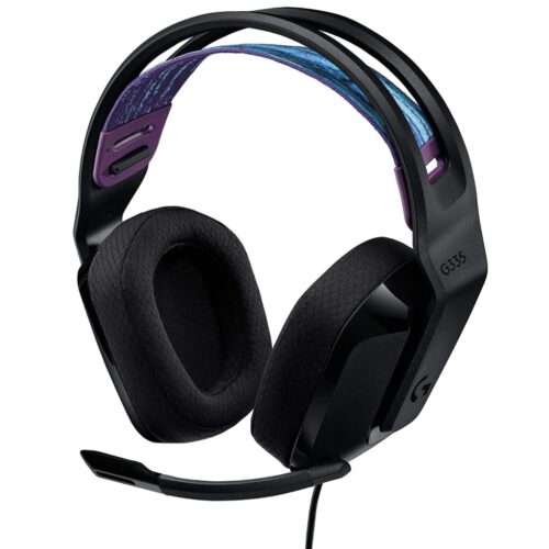 Logitech G 335 Wired Gaming Headset, Flip-to-Mute Microphone, 3.5mm Audio Jack, Memory Foam Earpads, Lightweight, Compatible with PC, PlayStation, Xbox, Nintendo Switch - Black