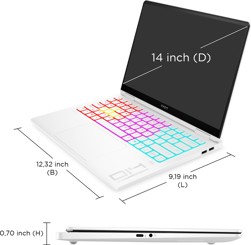 HP OMEN Transcend 14-fb1075nd 14" Core Ultra 9 RTX 5070 Laptop - Image 4