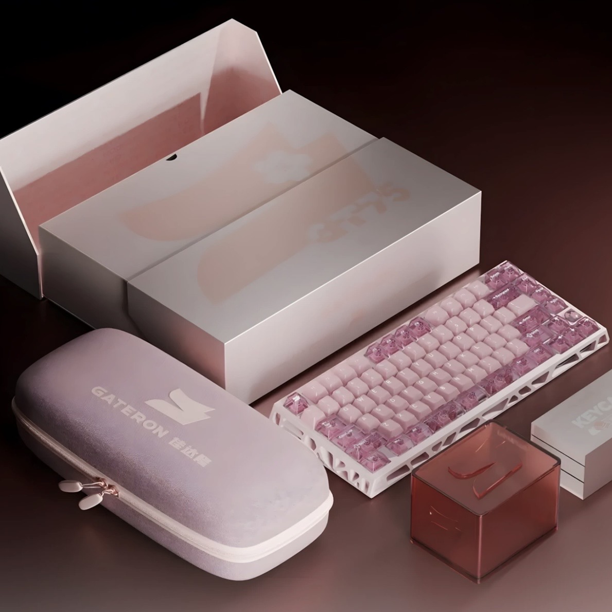 New Gateron x Sikakeyb FORT 75 Limited Edition Magnetic Keyboard - Pink - Image 2