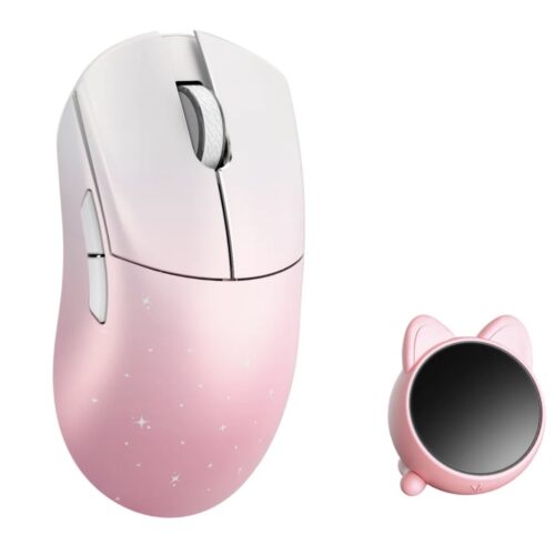 WLMouse Huan Stainless Magnesium Alloy Wireless Gaming Mouse - White/Pink