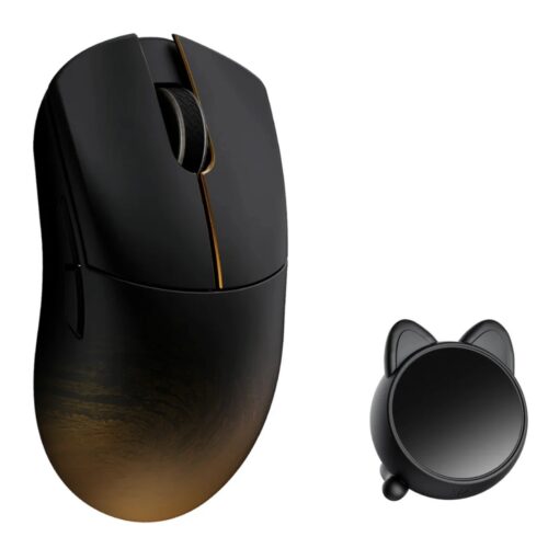 WLMouse Huan Stainless Magnesium Alloy Wireless Gaming Mouse - Black/Gold